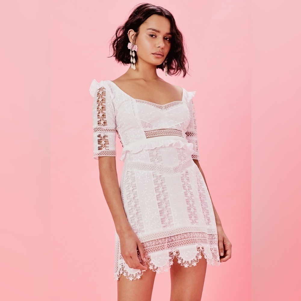 For Love And Lemons White Lace Dress